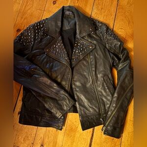 Sparkle & Fade Black Leather Jacket